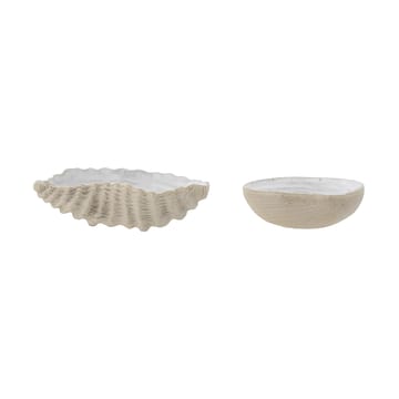 Bakur decorative bowl shell 2 pieces - Beige-Grey - Bloomingville