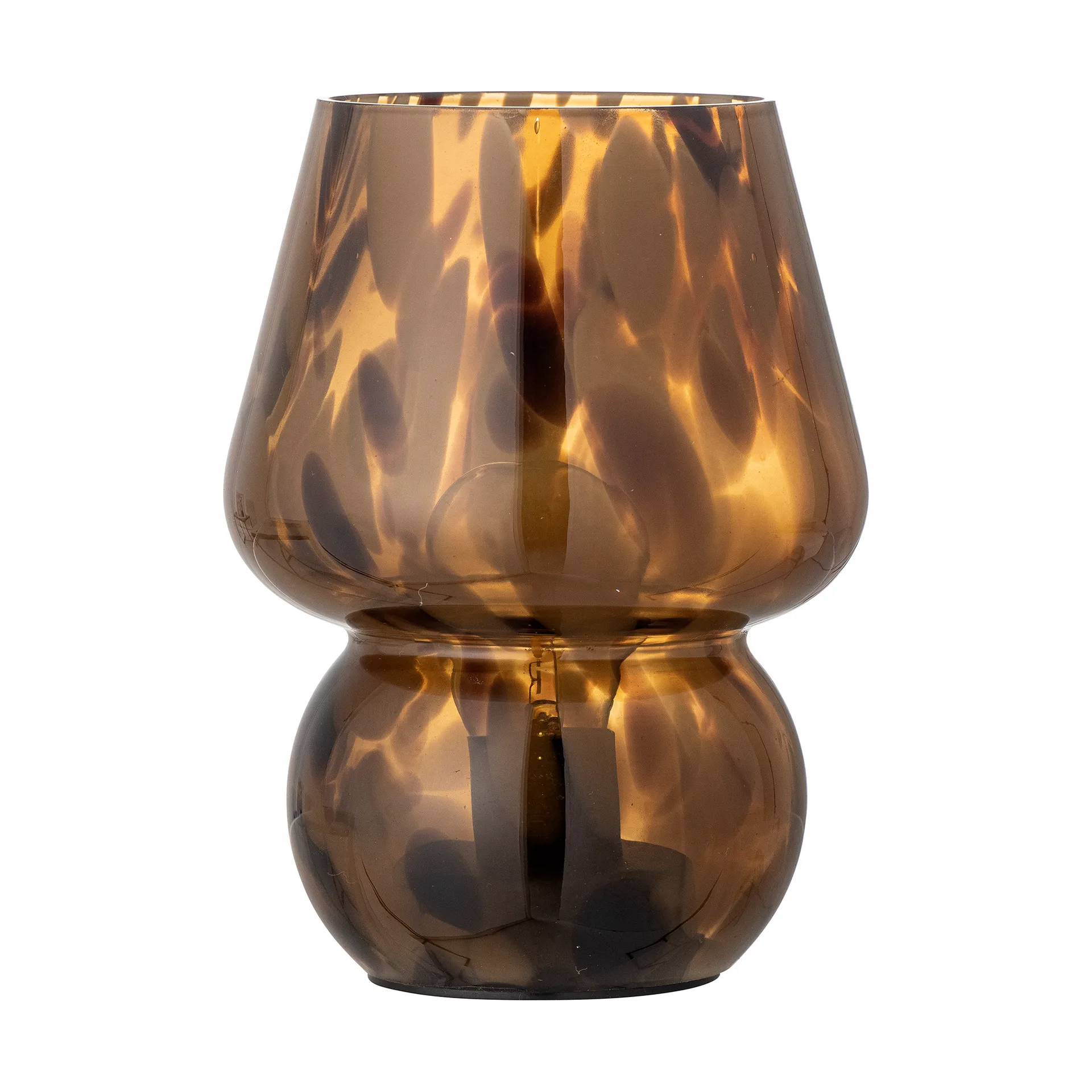 Barbette portable table lamp, Brown glass Bloomingville