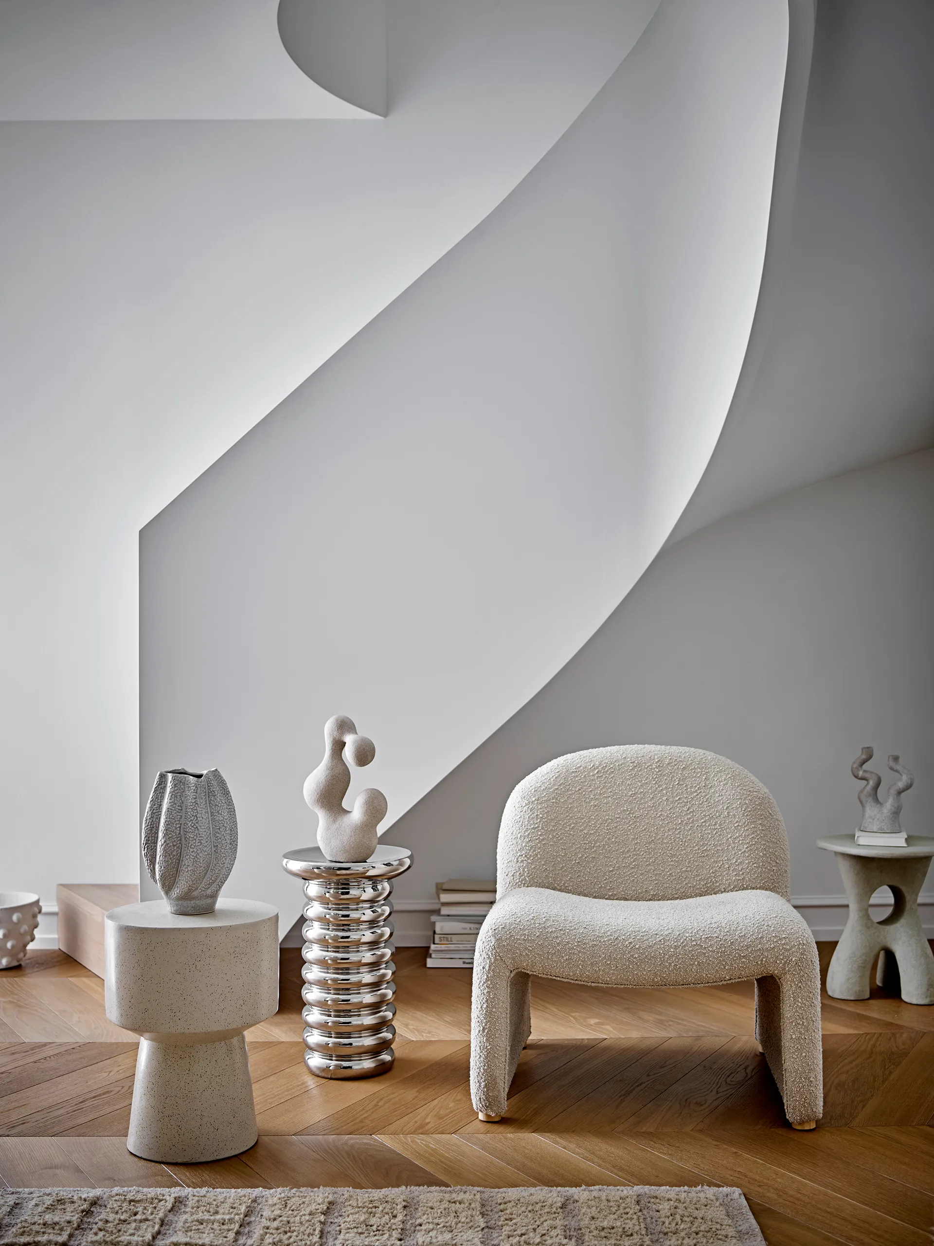 Basso side table Ø34x46 cm, Natural Bloomingville