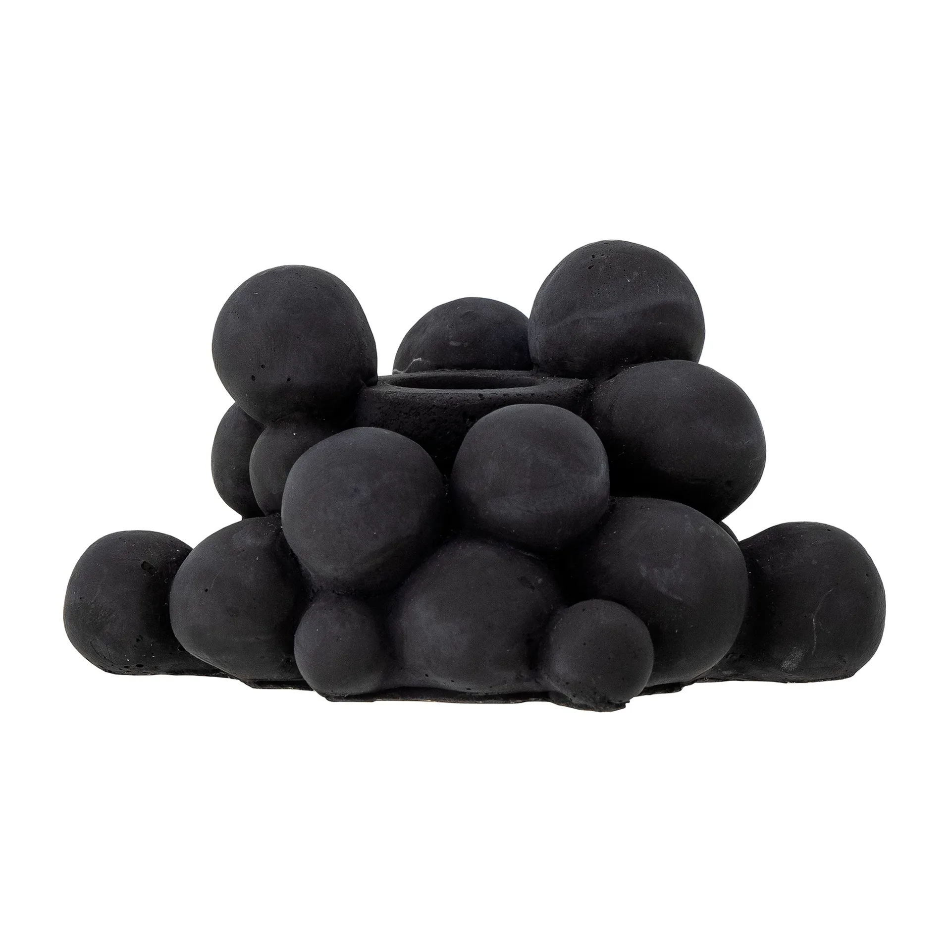 Betial candle sticks 12x9x6 cm, Black cement Bloomingville