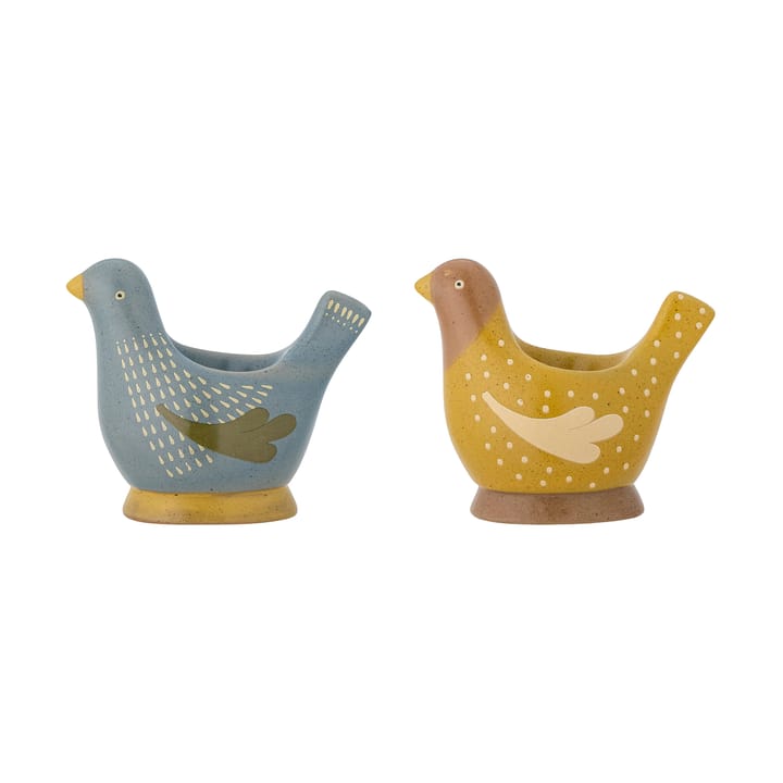 Birdy egg cup 2-pack - Blue-yellow - Bloomingville