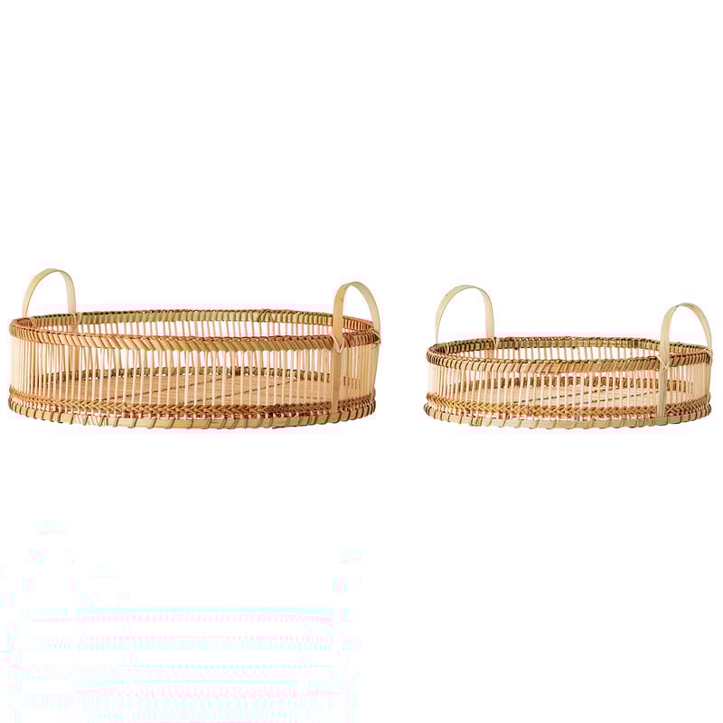 Bloomingville Bloomingville bamboo tray set nature
