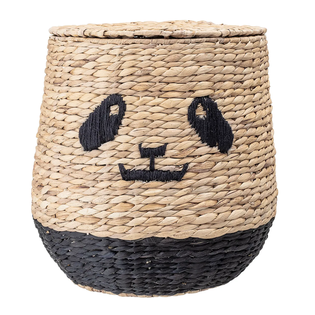 Bloomingville basket with lid Panda | Scandinavian Design | Storage for the kids room | Brown