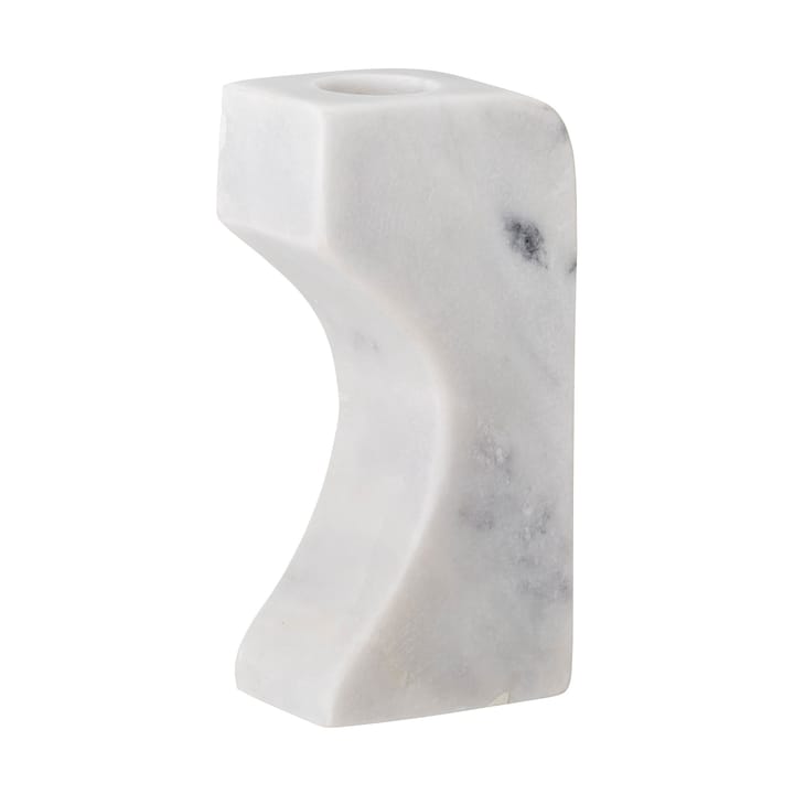Bloomingville candlestick marble 14.5 cm - white - Bloomingville