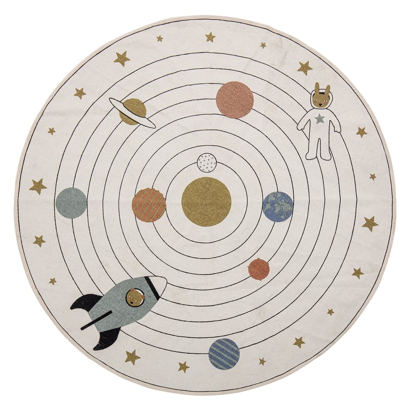 Bloomingville Bloomingville children"s rug space Ø130 cm Natural