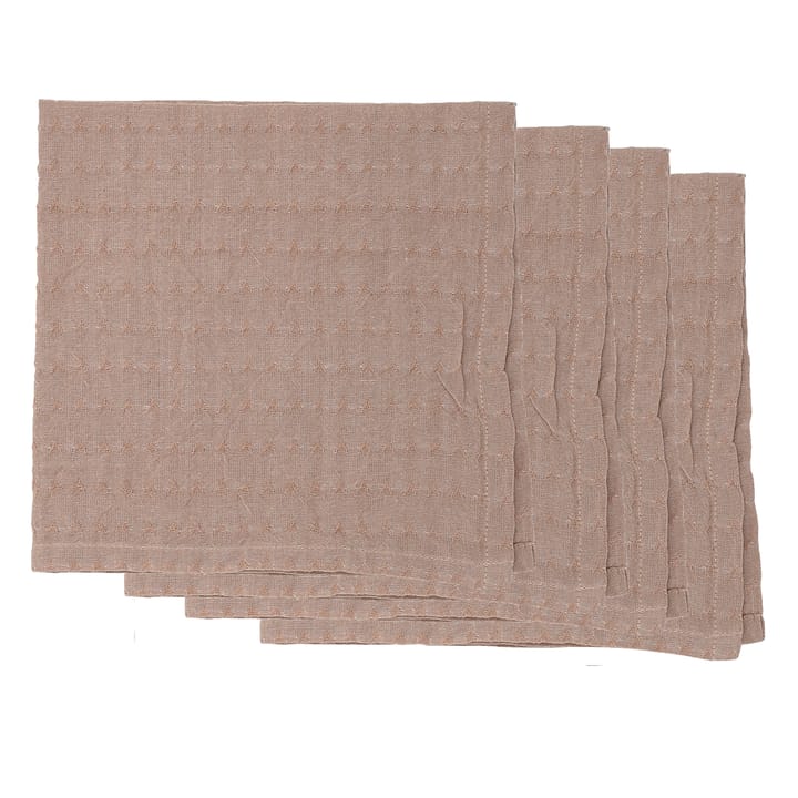Bloomingville cotton serviette 4-pack, brown Bloomingville
