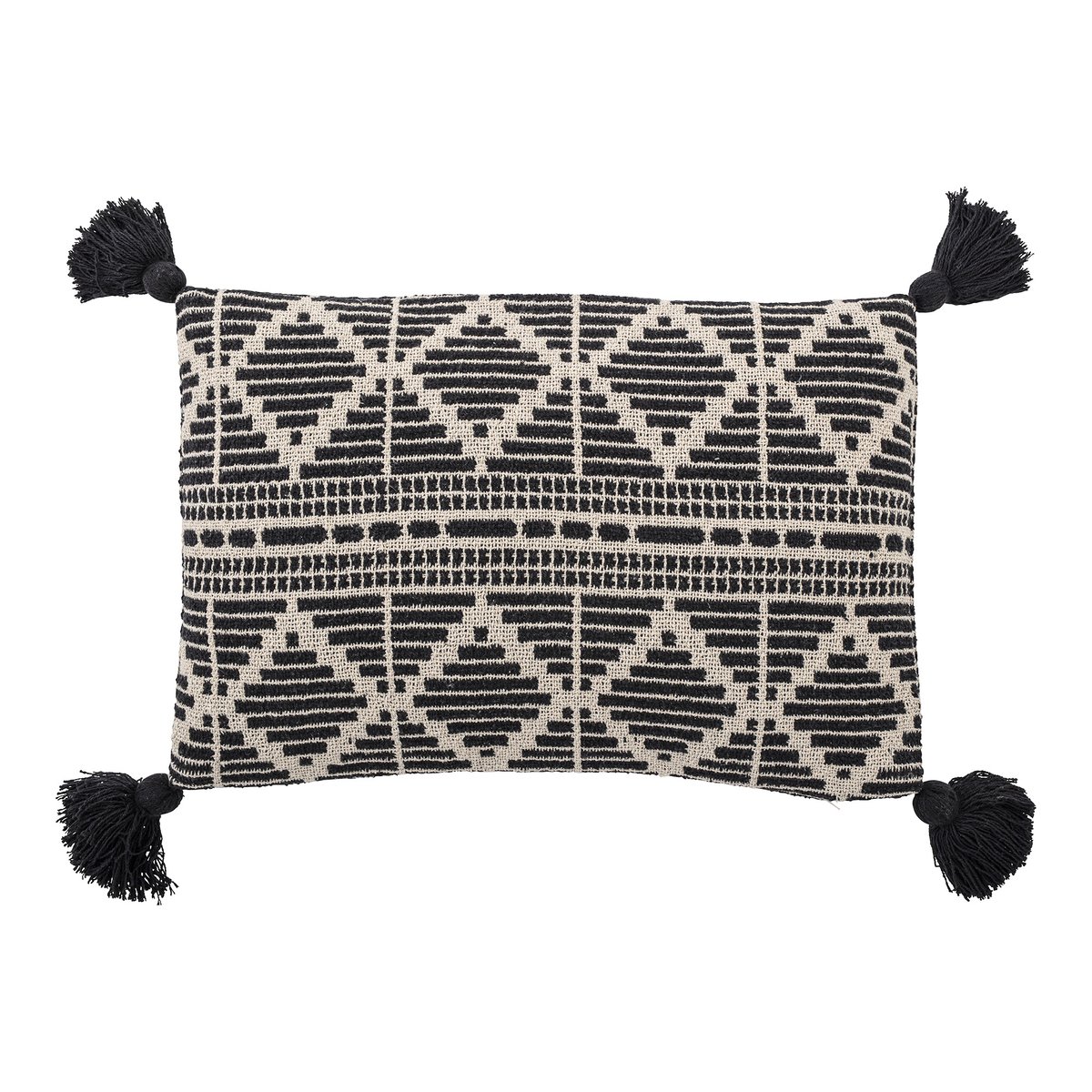 Bloomingville cushion black tassels 40x60 cm black | Scandinavian Design | Cushions | Black