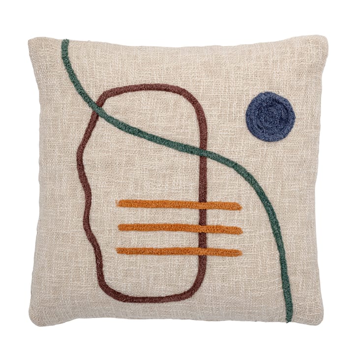 Bloomingville cushion embroidery 45x45 cm, nature Bloomingville