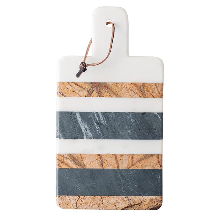 Bloomingville cutting board with handle marble - white-grey-brown - Bloomingville