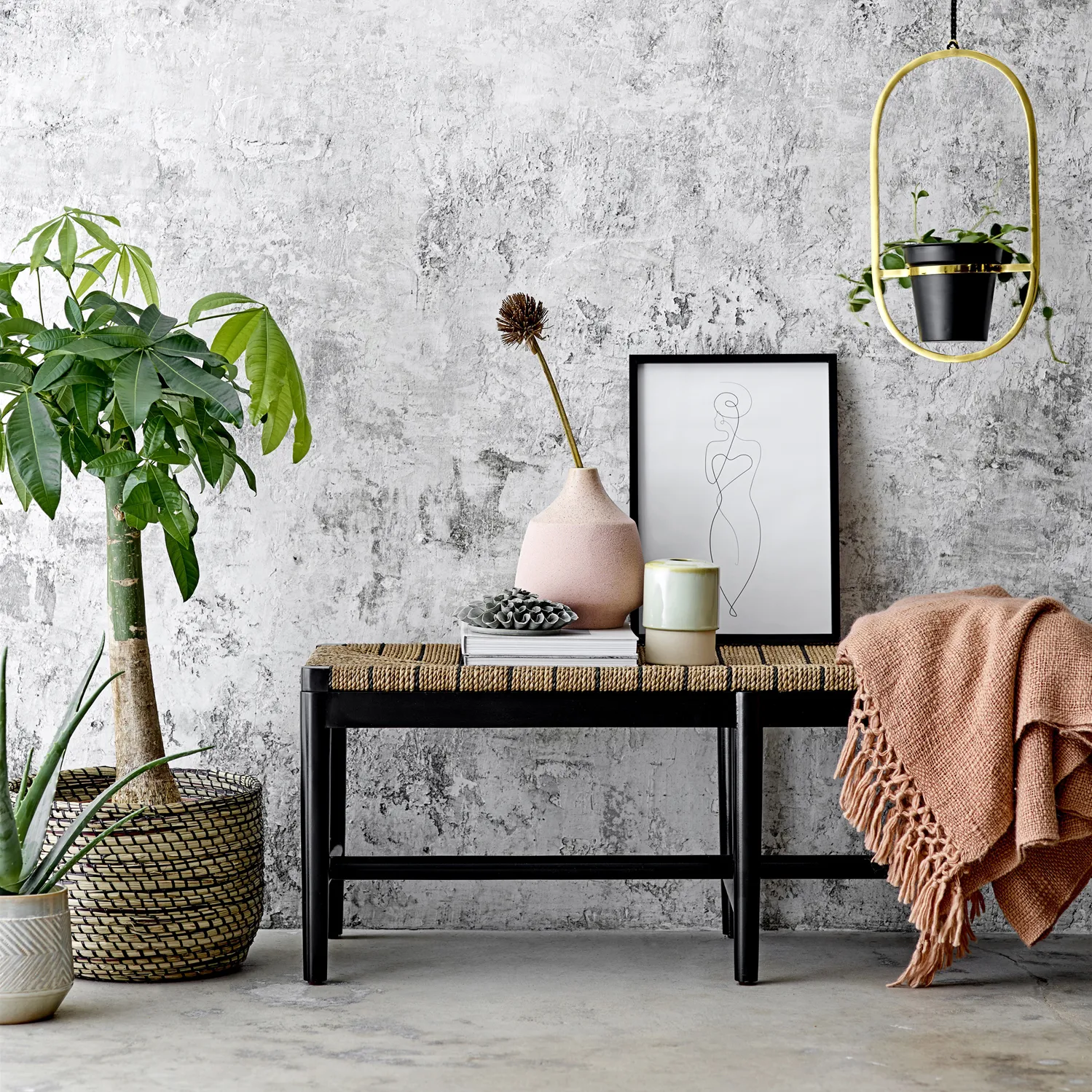 Bloomingville decoration flower, Stone grey Bloomingville