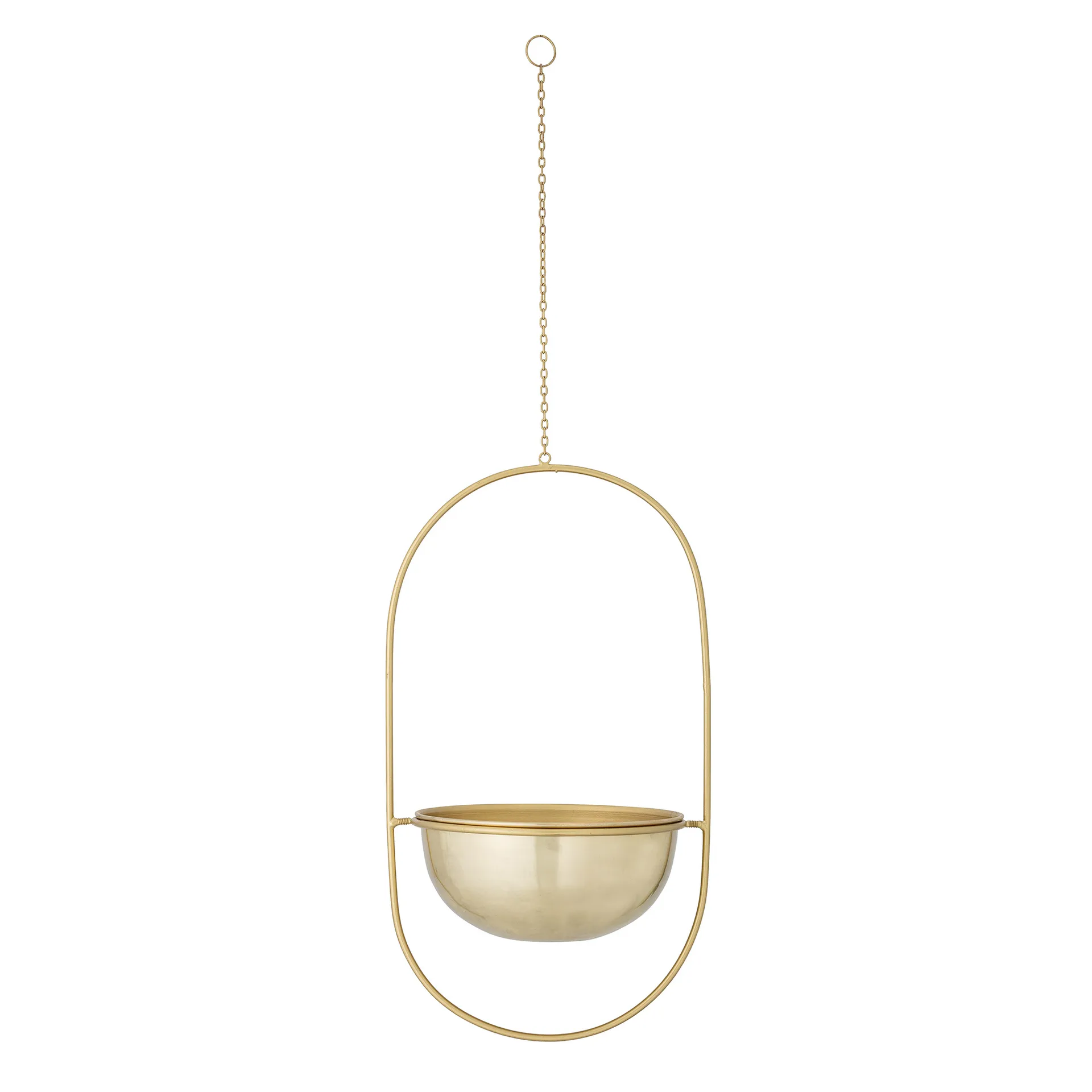 Bloomingville flower pot metal hanging, gold Bloomingville
