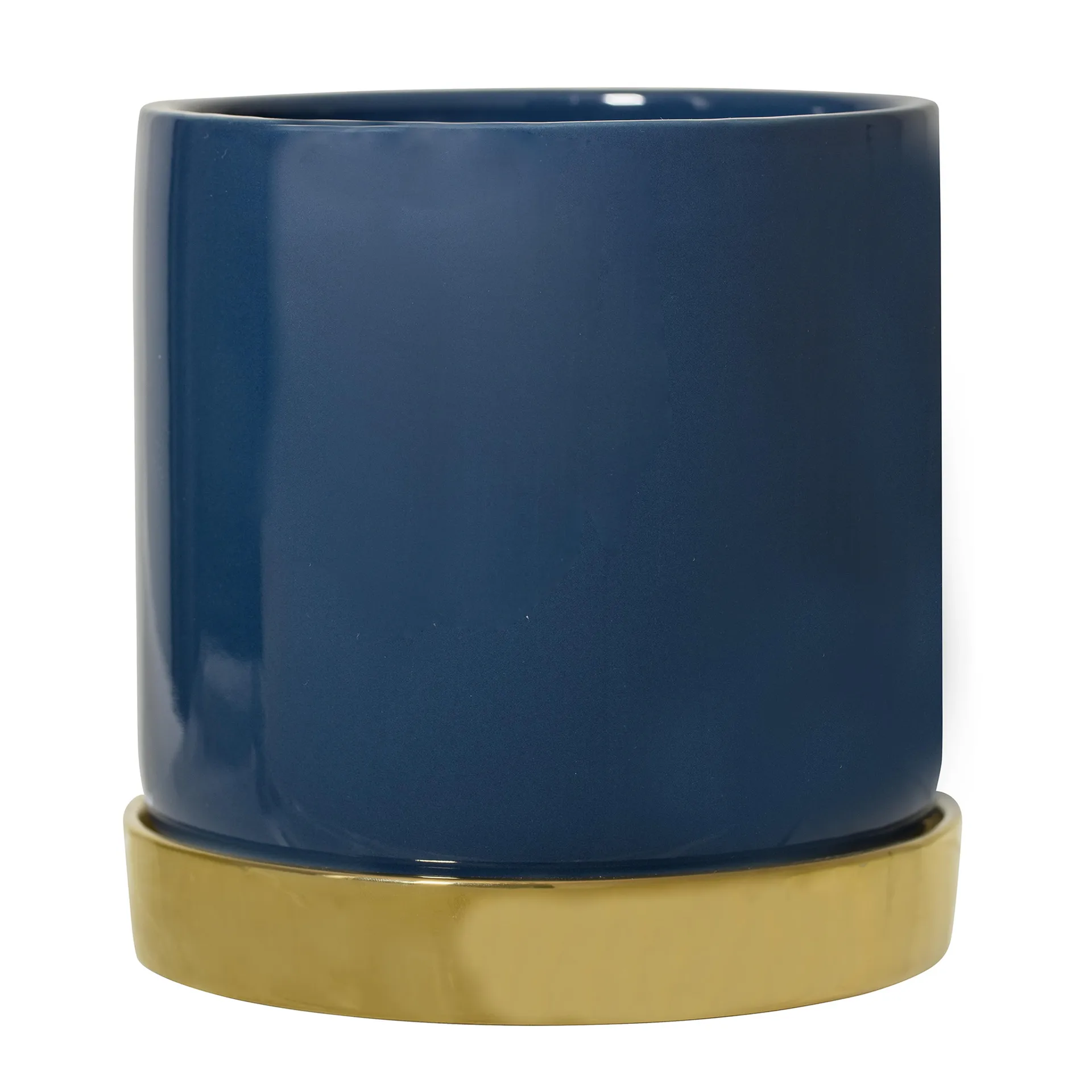 Bloomingville flower pot with saucer, blue Bloomingville