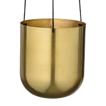 Bloomingville hanging flowerpot metal Ø13.5 cm, brass Bloomingville
