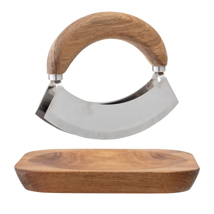 Bloomingville Herb cutter with cutting board - Acacia - Bloomingville