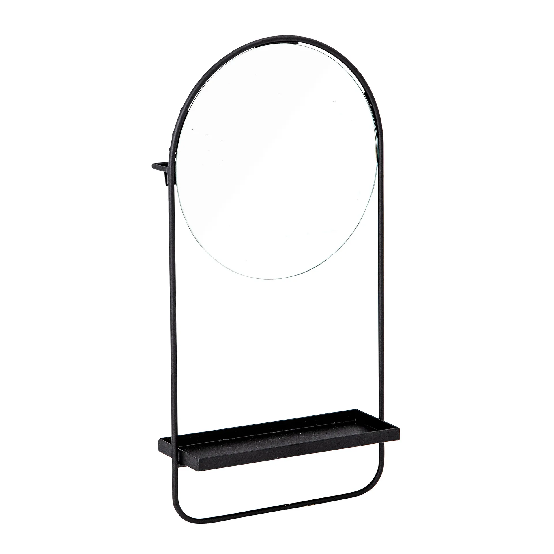 Bloomingville mirror with shelf, black Bloomingville