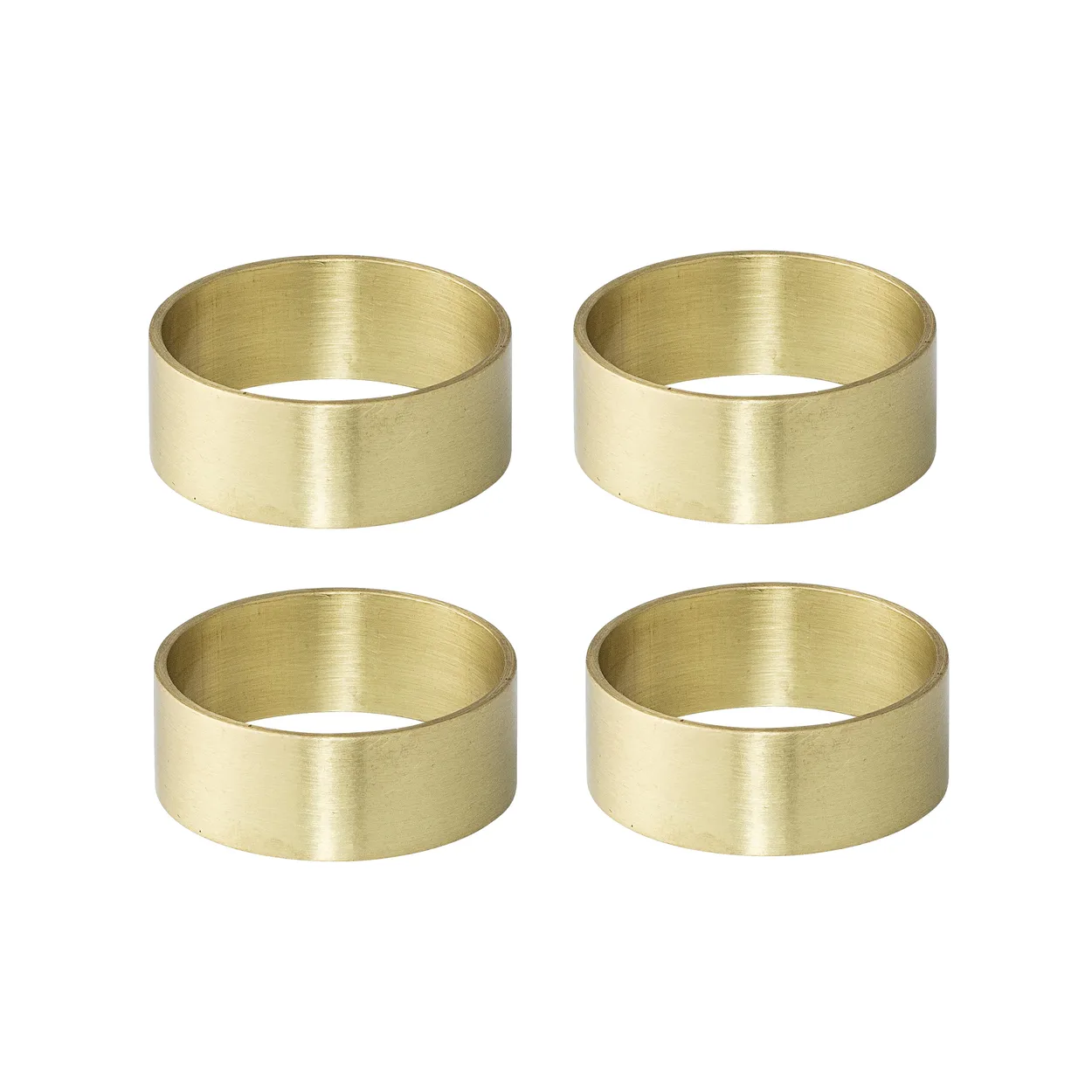 Bloomingville napkin rings 4 pack brass | Scandinavian Design | Napkin rings & holders | Gold-coloured