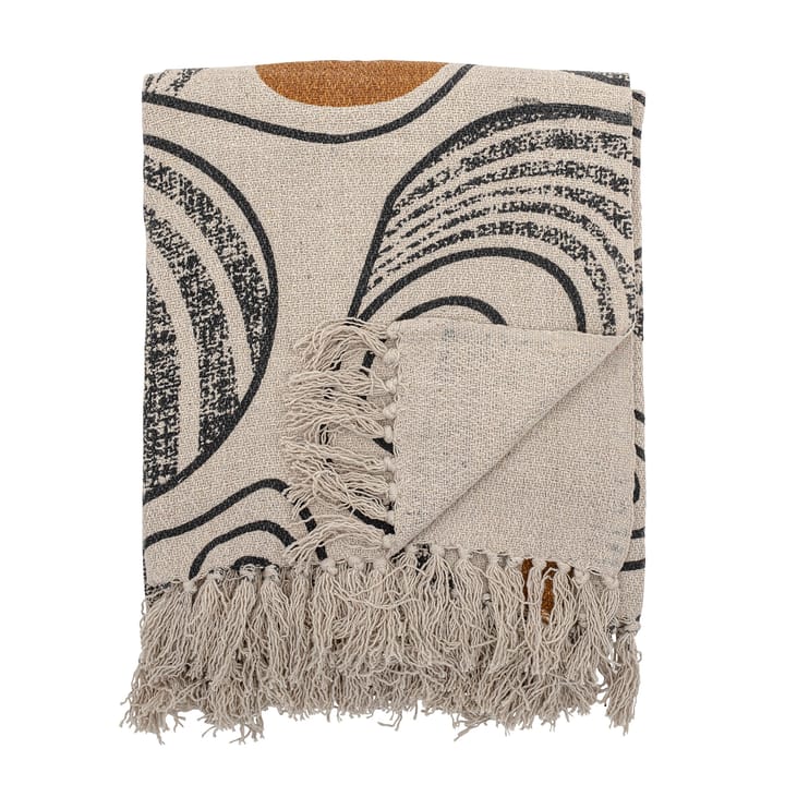 Bloomingville pattern throw 130x160 cm - black - Bloomingville