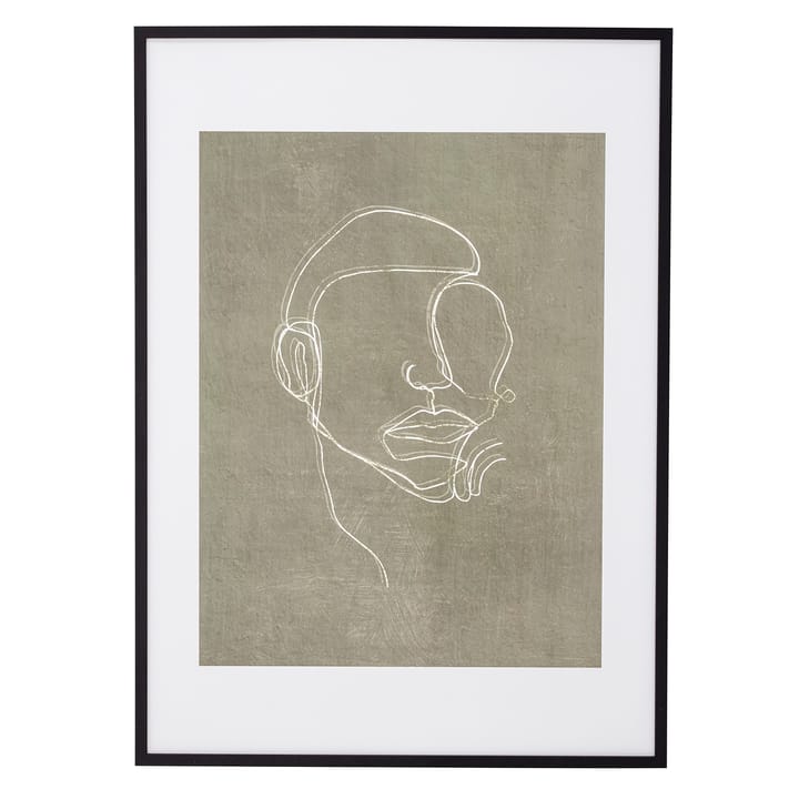 Bloomingville picture with face 52x72 cm, black ram Bloomingville