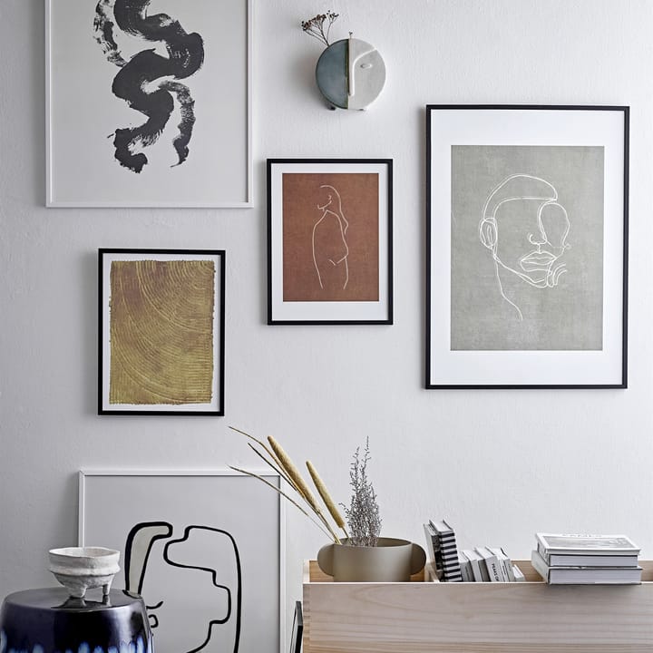 Bloomingville picture with face 52x72 cm, black ram Bloomingville