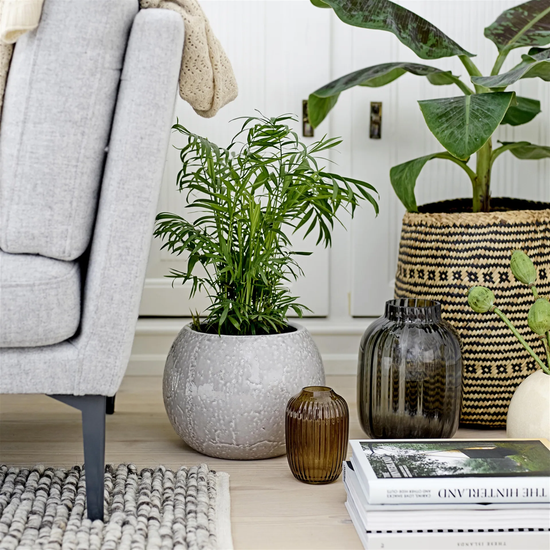 Bloomingville storage basket sea grass 2-pack, natural grey Bloomingville