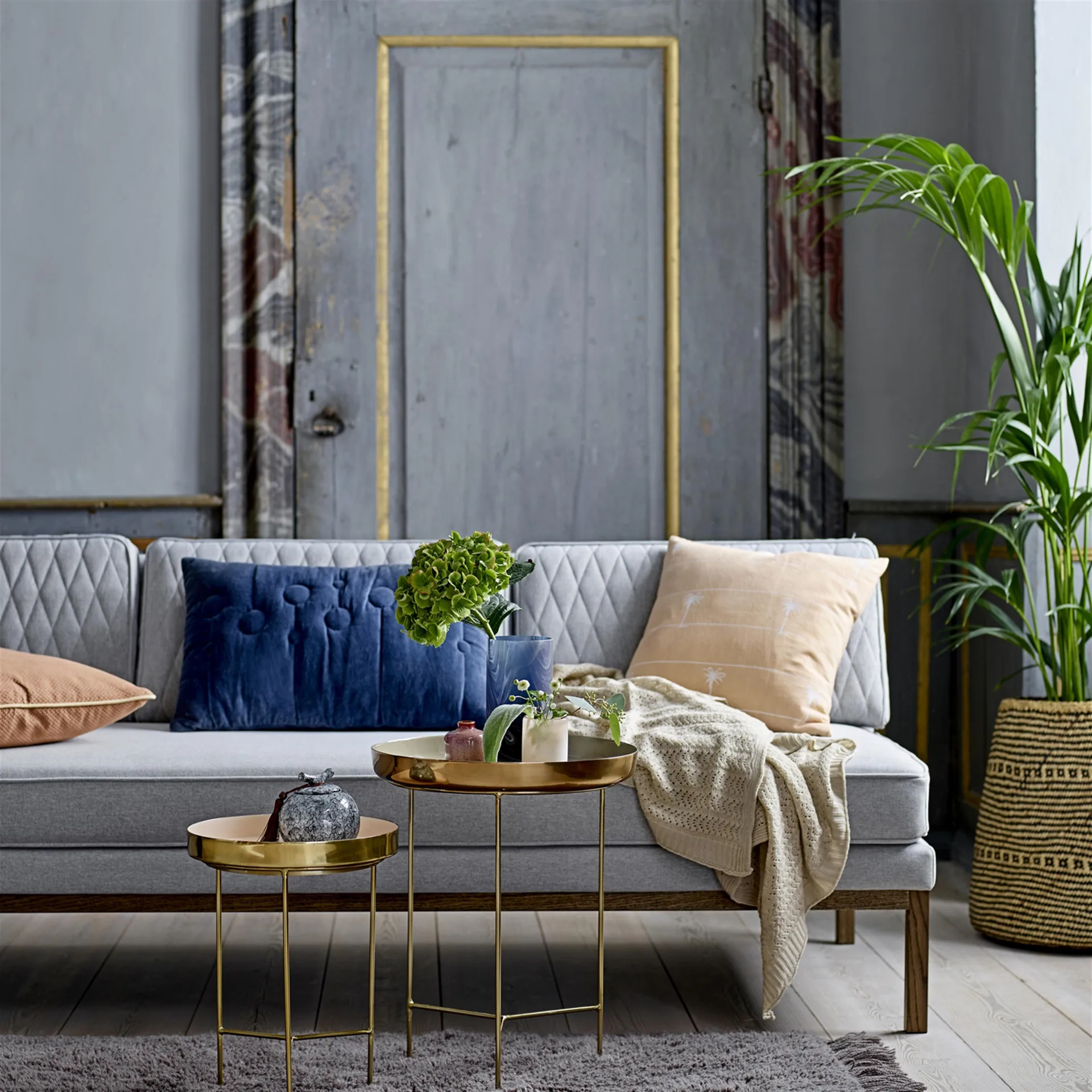 Bloomingville storage basket sea grass 2-pack, natural grey Bloomingville