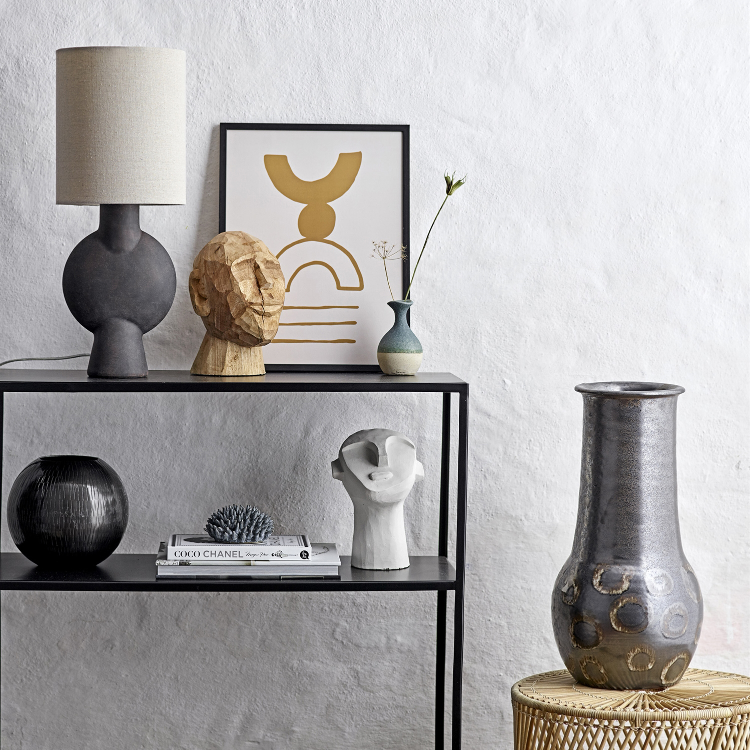 Bloomingville table lamp terracotta 54.5 cm brown