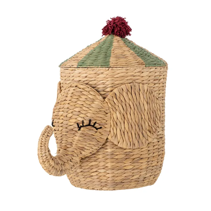 Bobo basket with lid 35x50 cm - Natural - Bloomingville