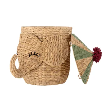 Bobo basket with lid 35x50 cm - Natural - Bloomingville