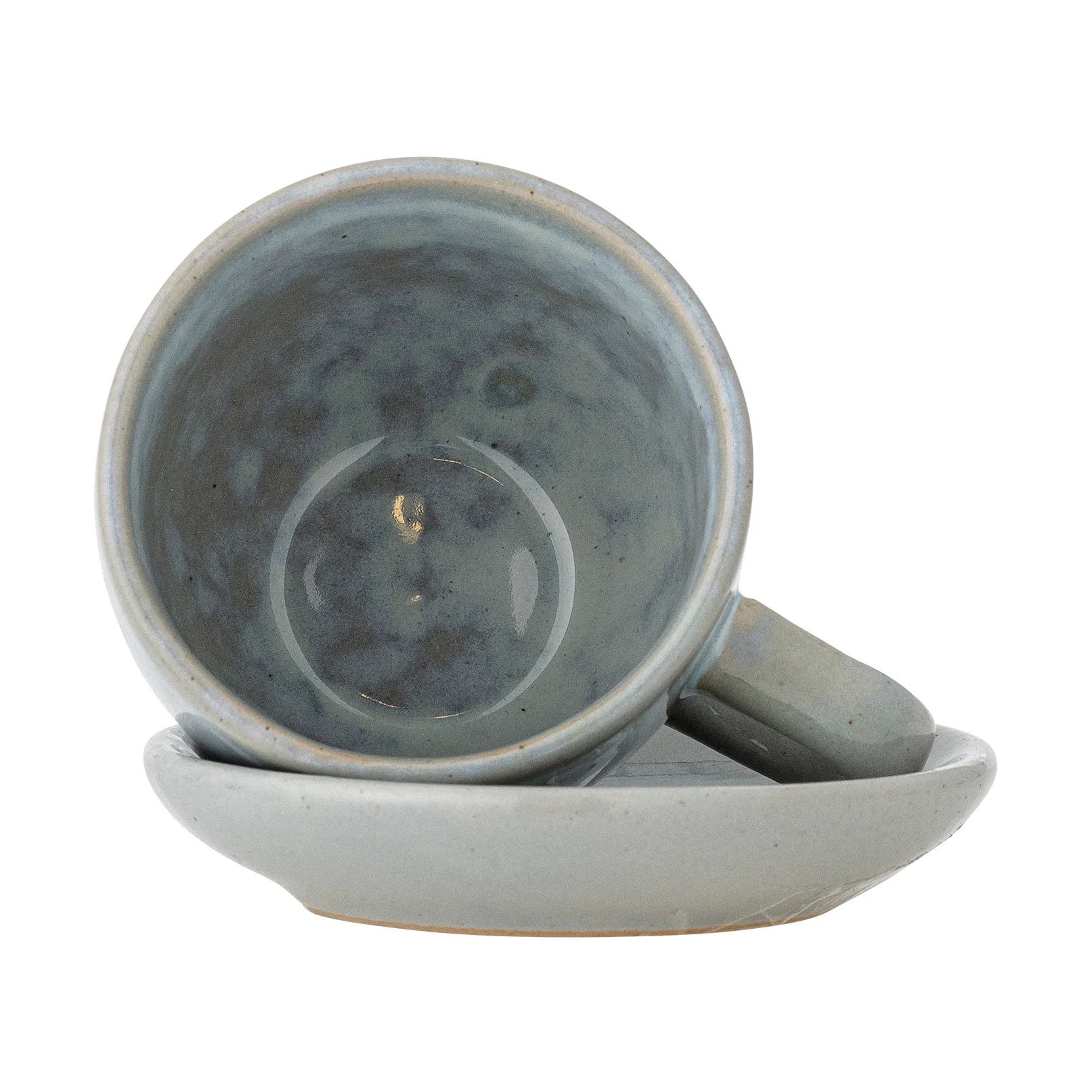 Brenta cup with saucer 4-pack, Blue Bloomingville