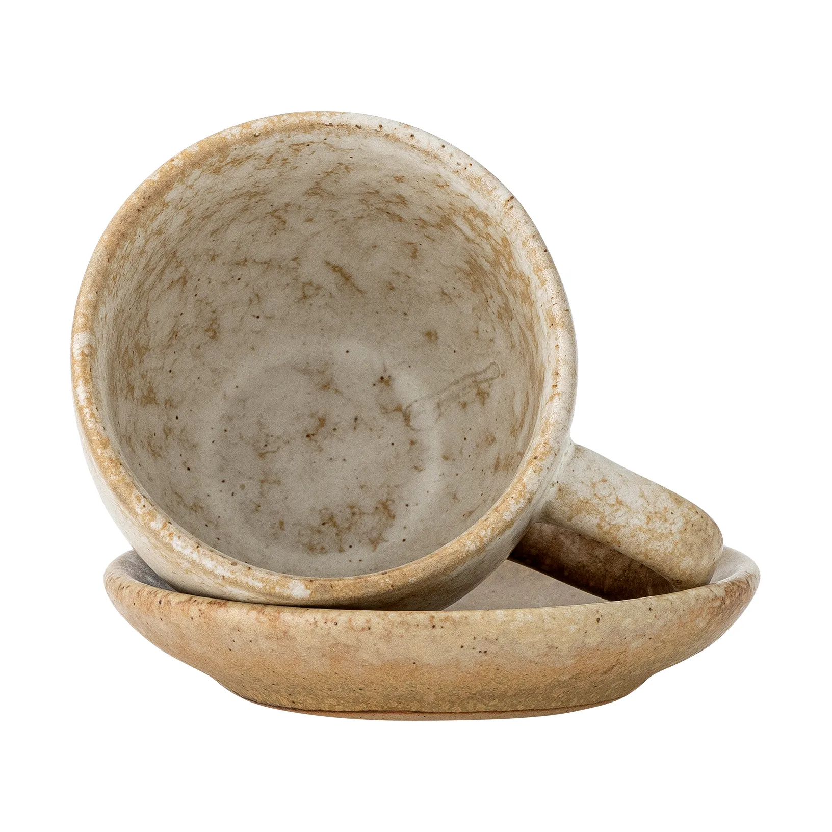 Brenta cup with saucer 4-pack, Natural Bloomingville