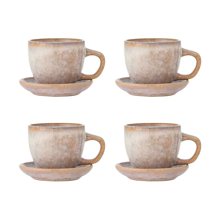 Brenta cup with saucer 4-pack - Rose - Bloomingville