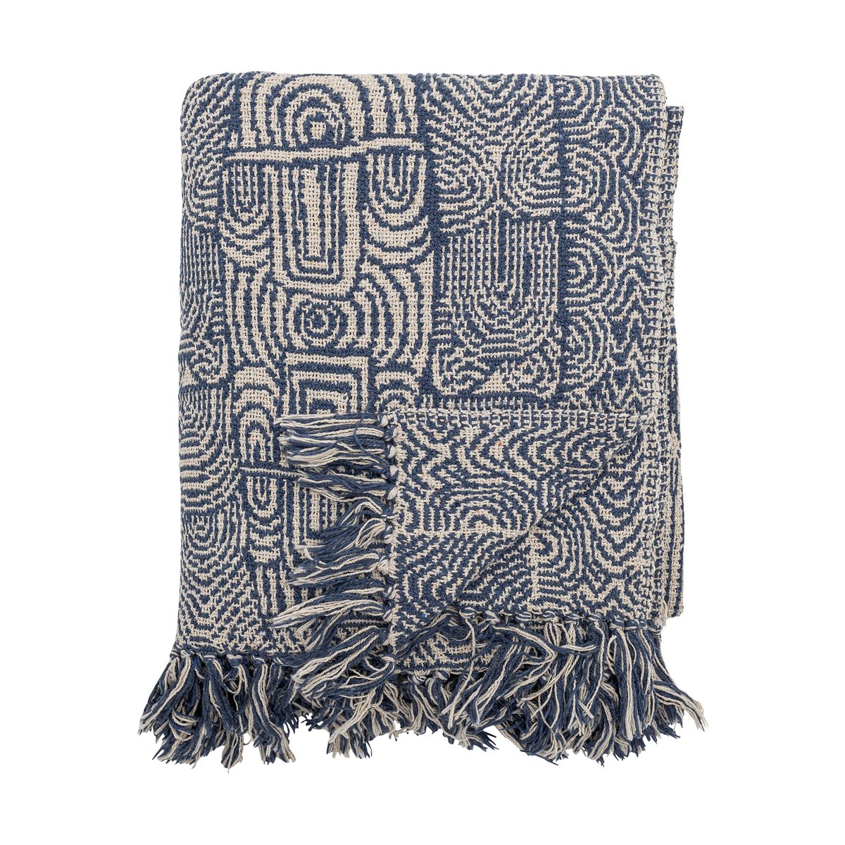 Bloomingville Bresso throw 130x160 cm Blue | Scandinavian Design | Wool blankets & throws | Blue