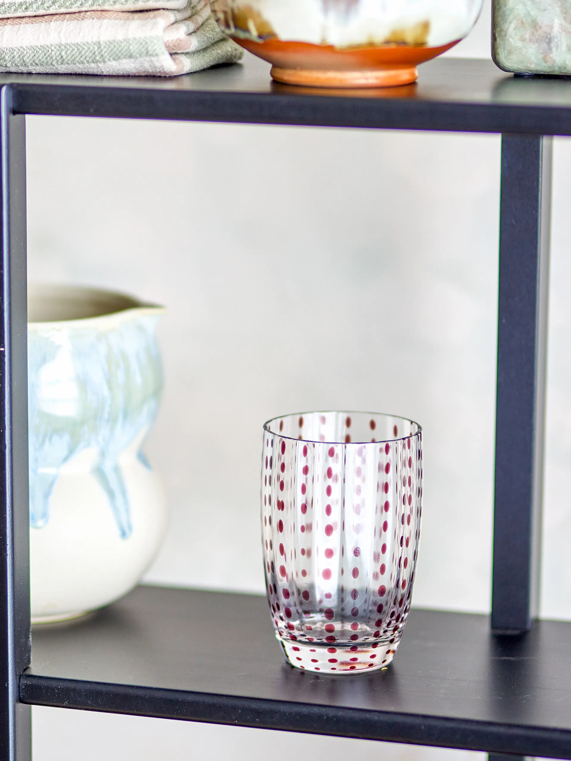 Brinley drinking glasses 4-pack, Brown Bloomingville