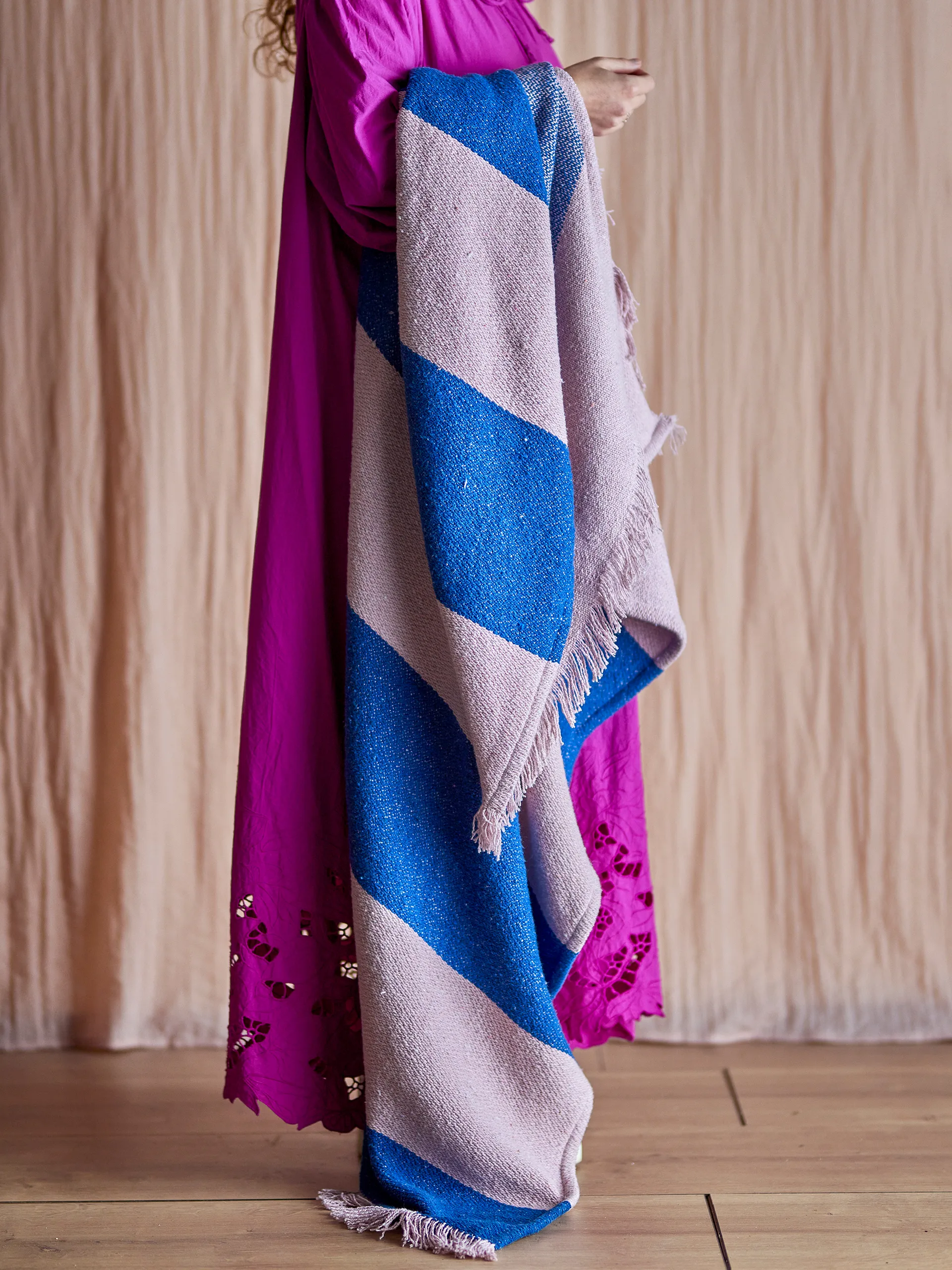 Cadeo plaid 130x160 cm, Blue Bloomingville