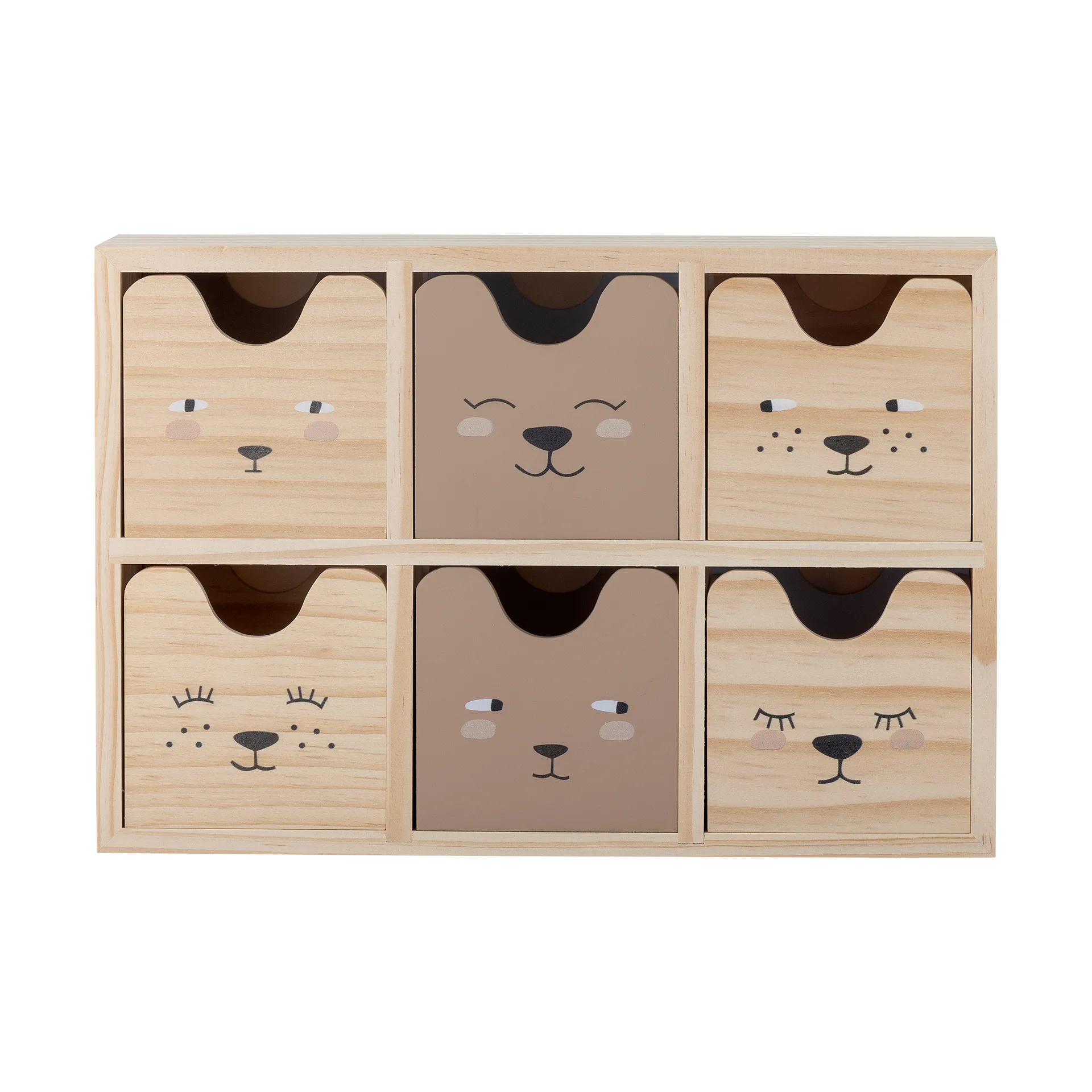 Calle bookshelf small 6 drawers 27x18 cm, Natural Bloomingville