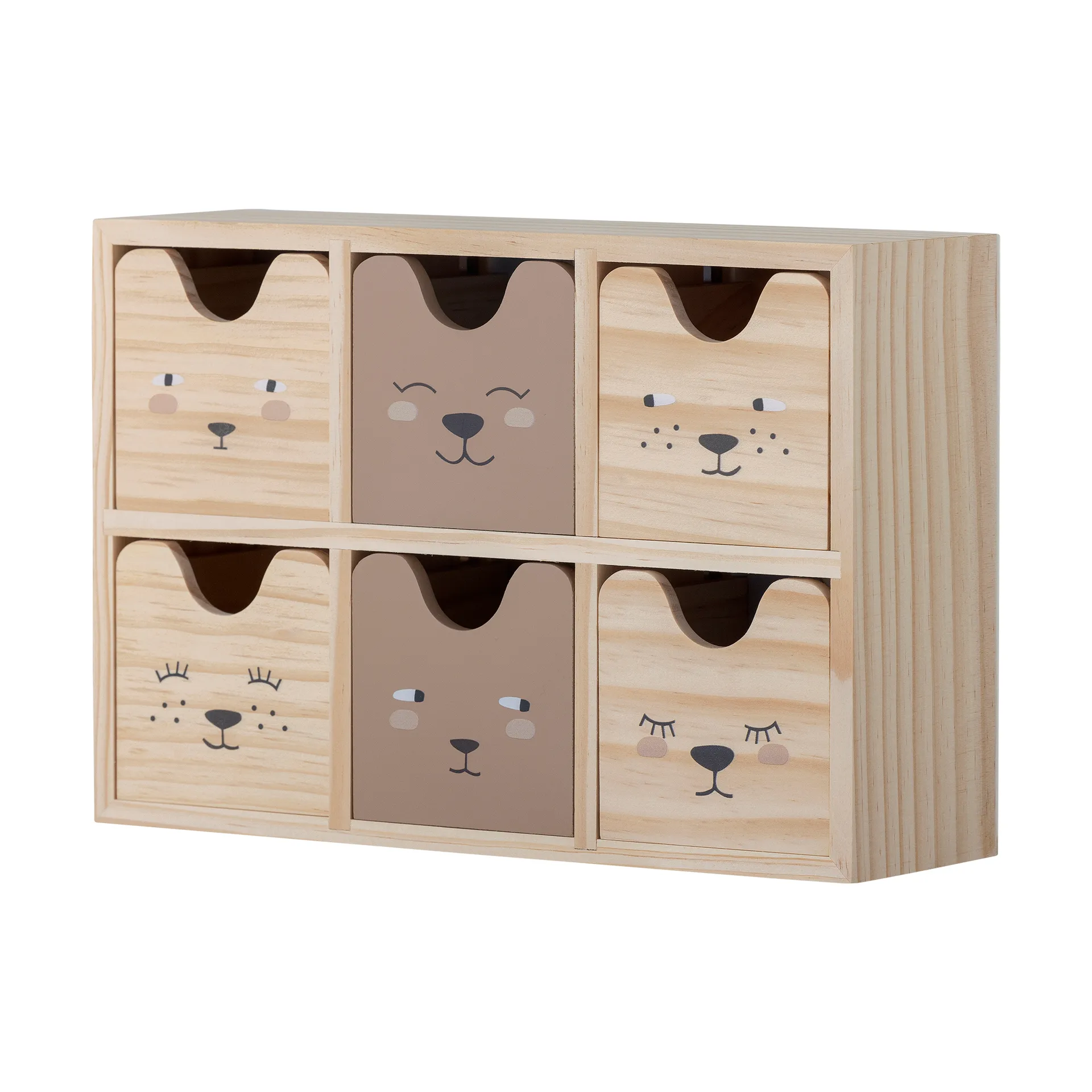 Calle bookshelf small 6 drawers 27x18 cm, Natural Bloomingville