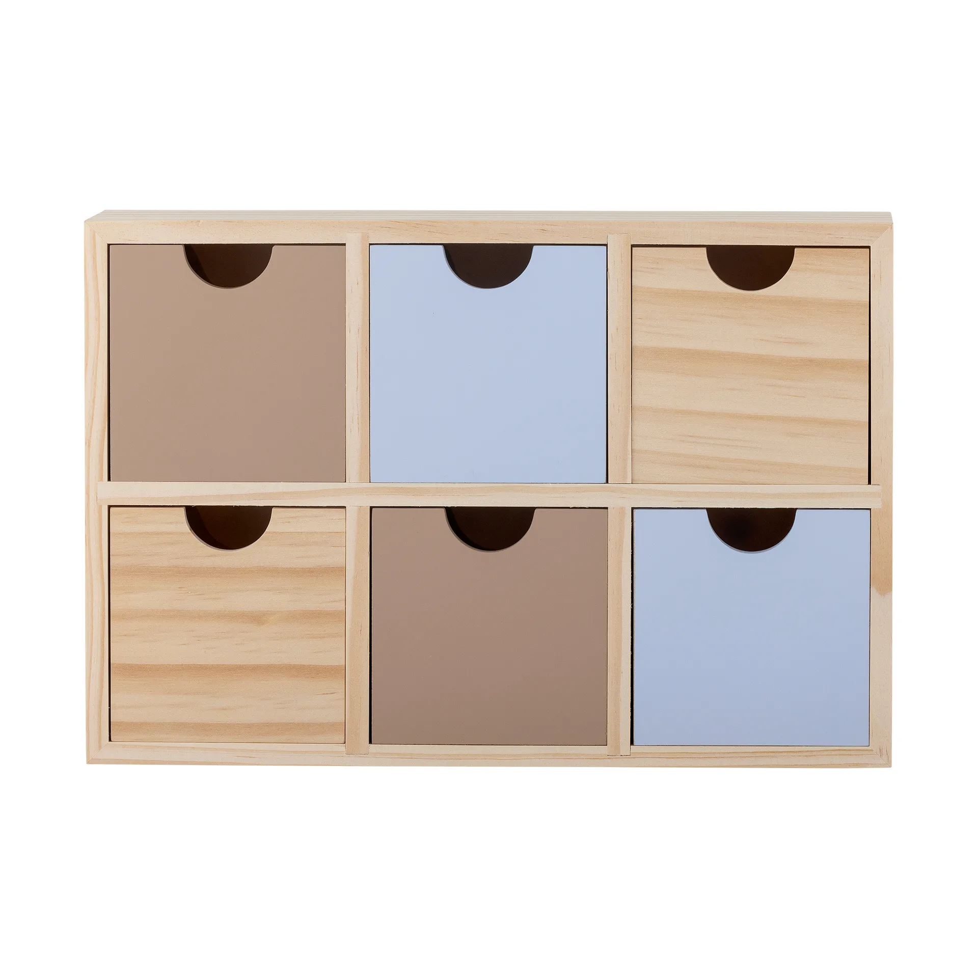 Calle bookshelf small 6 drawers 27x18 cm, Natural Bloomingville