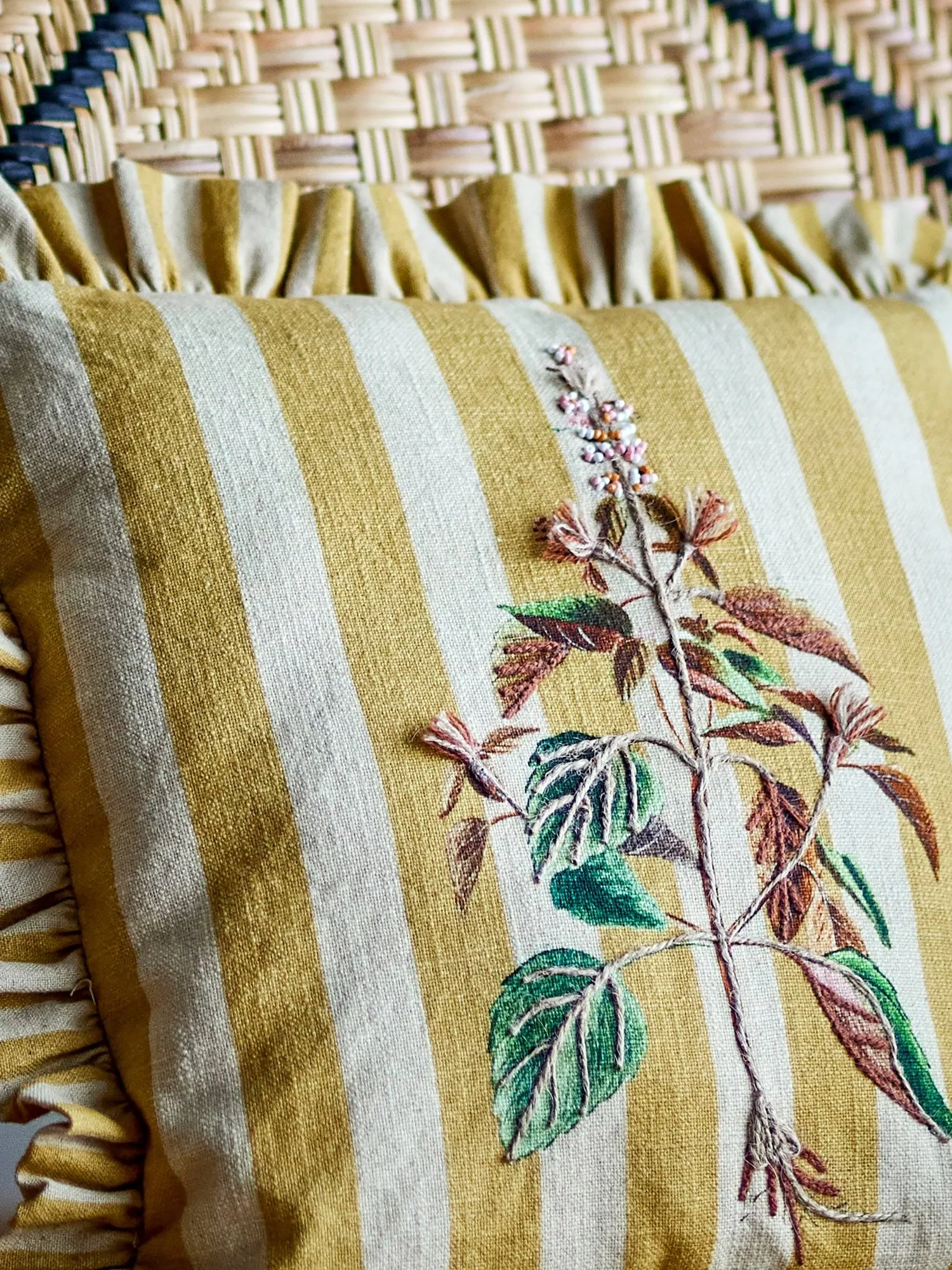 Camila cushion, Yellow, 35x35 cm Bloomingville