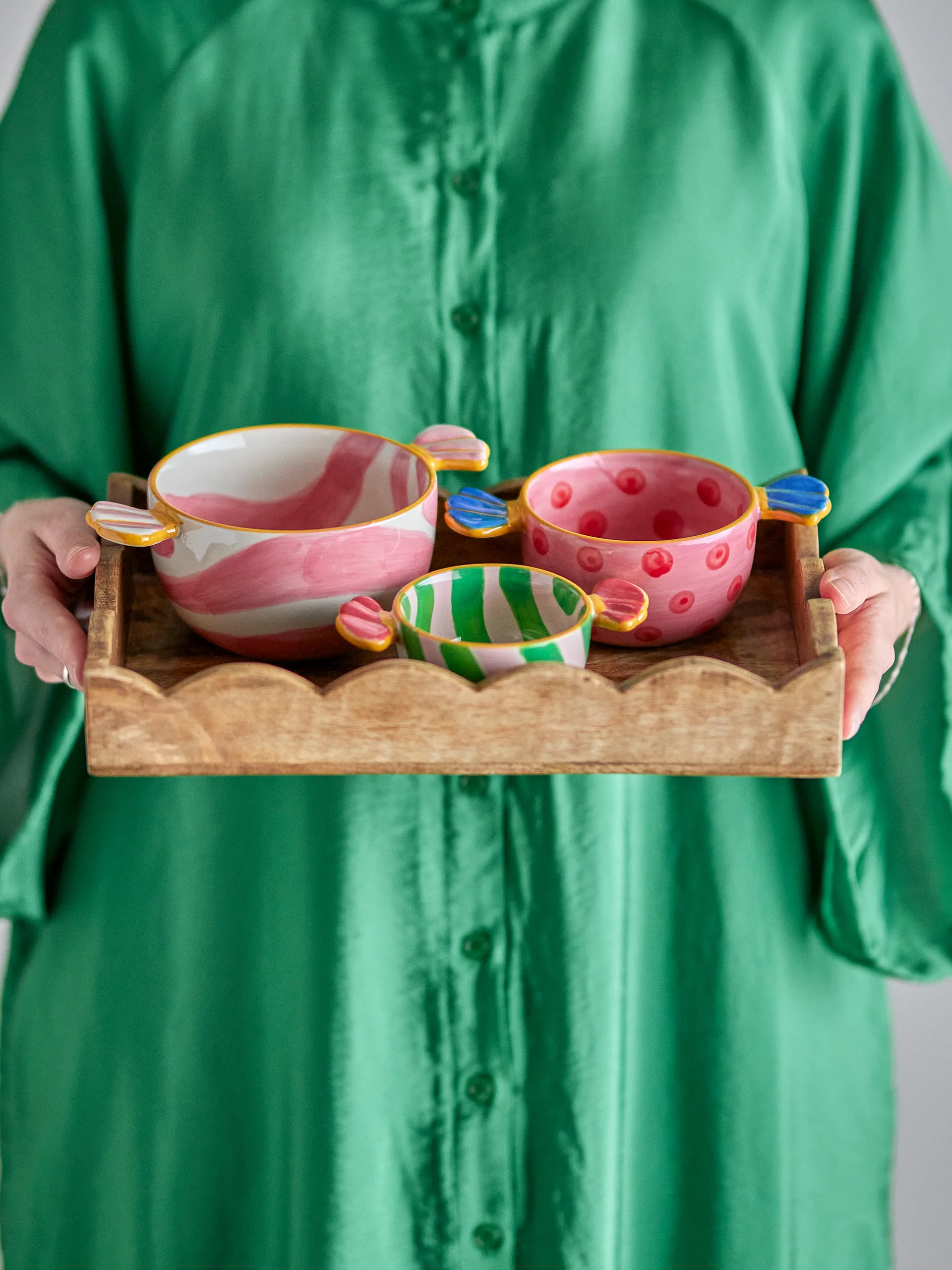 Caramella bowls 3 pieces, Pink Bloomingville