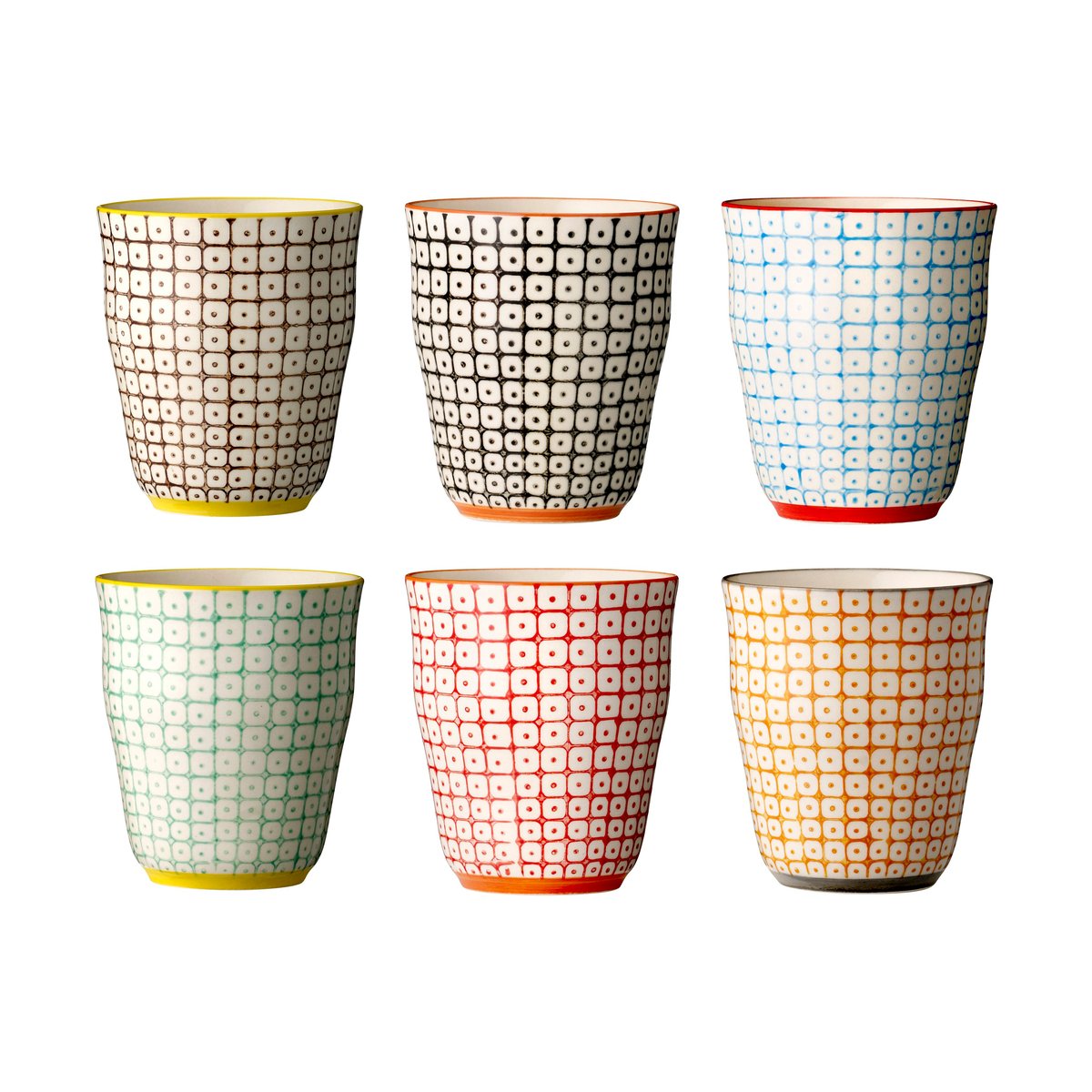 Bloomingville Carla mug 9.5 cm 6-pack multi | Scandinavian Design | Coffee cups | Multi