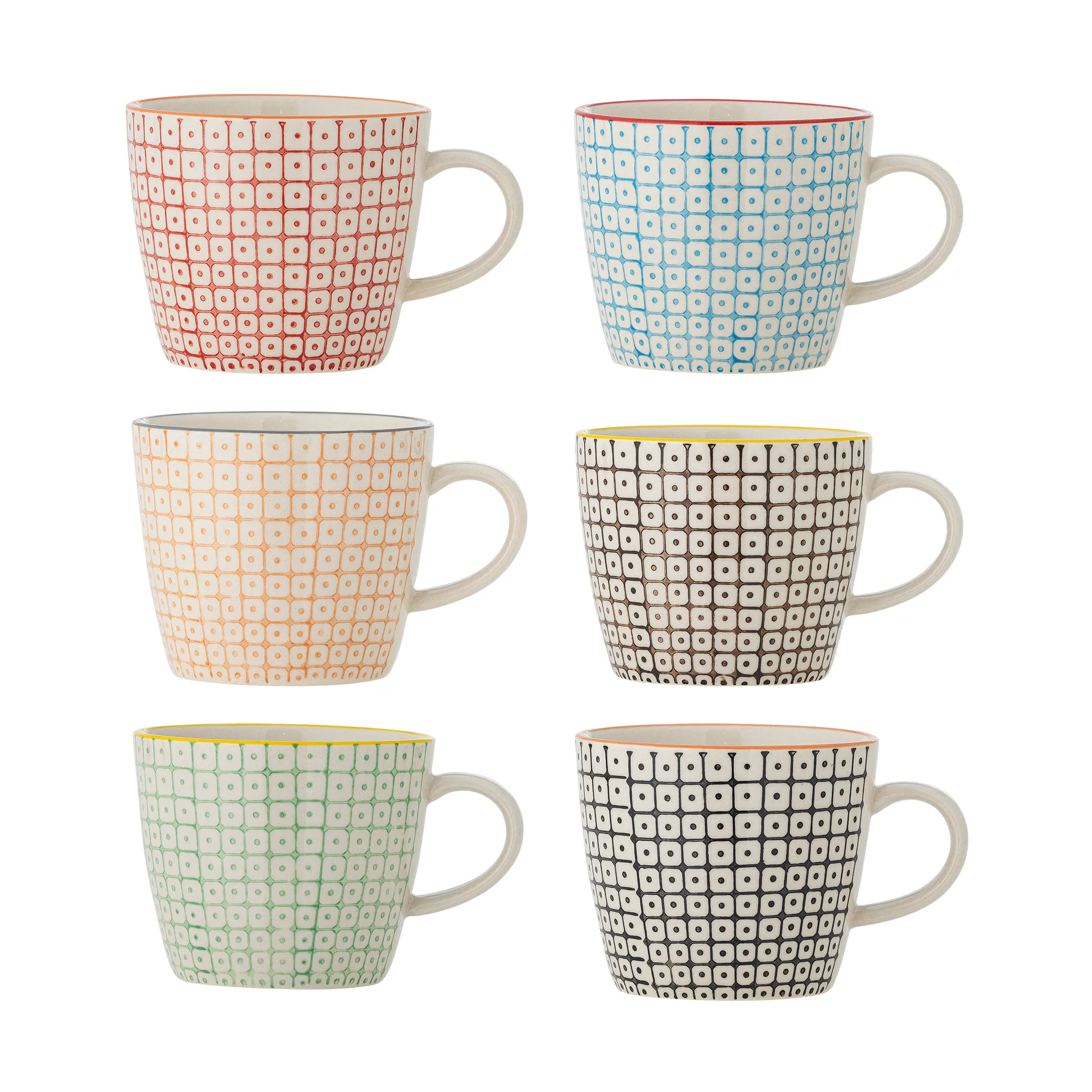 Carla mug, Multi, 6-pack Bloomingville