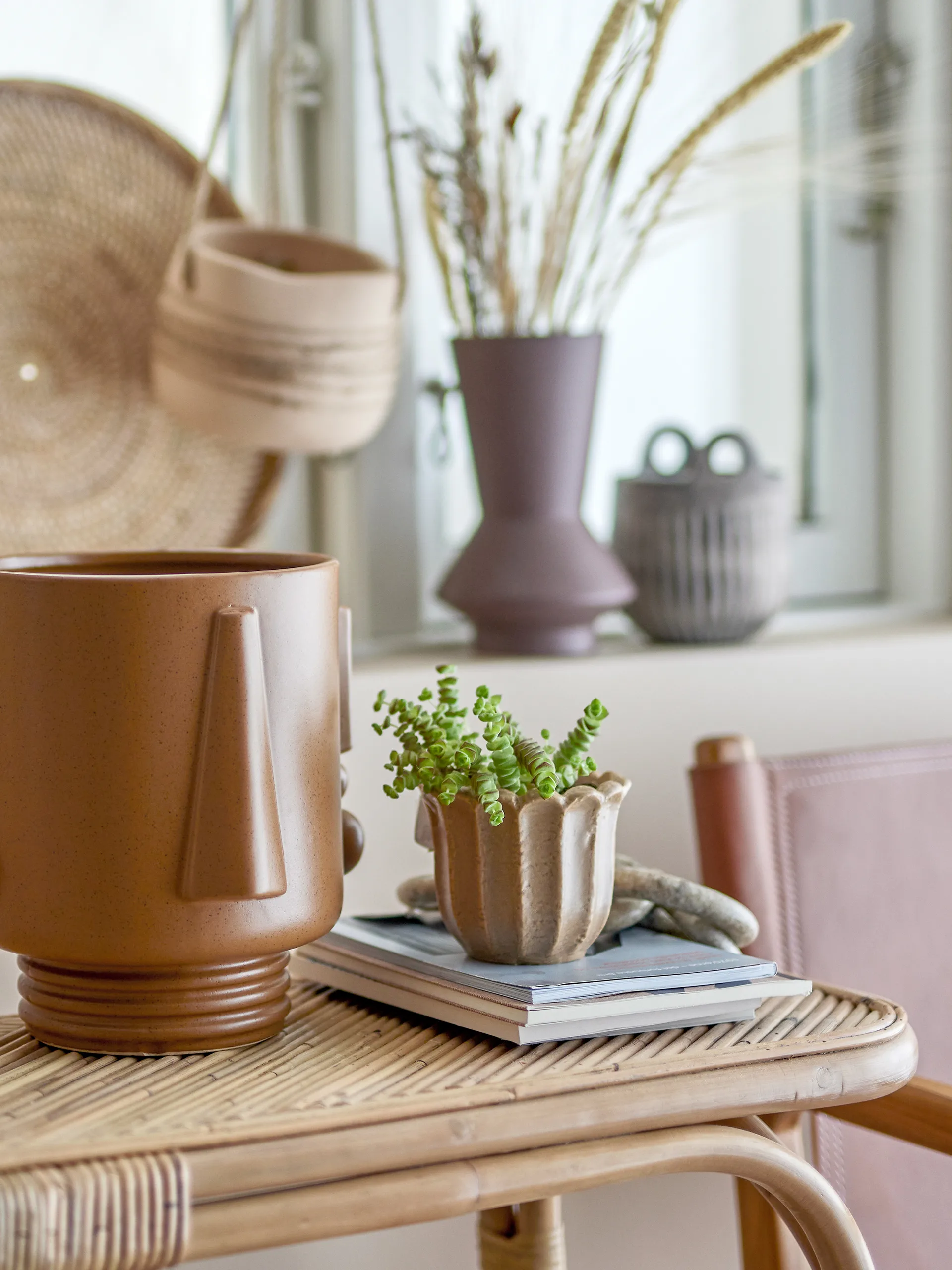 Chaca flower pot Ø10.5 cm, Brown Bloomingville