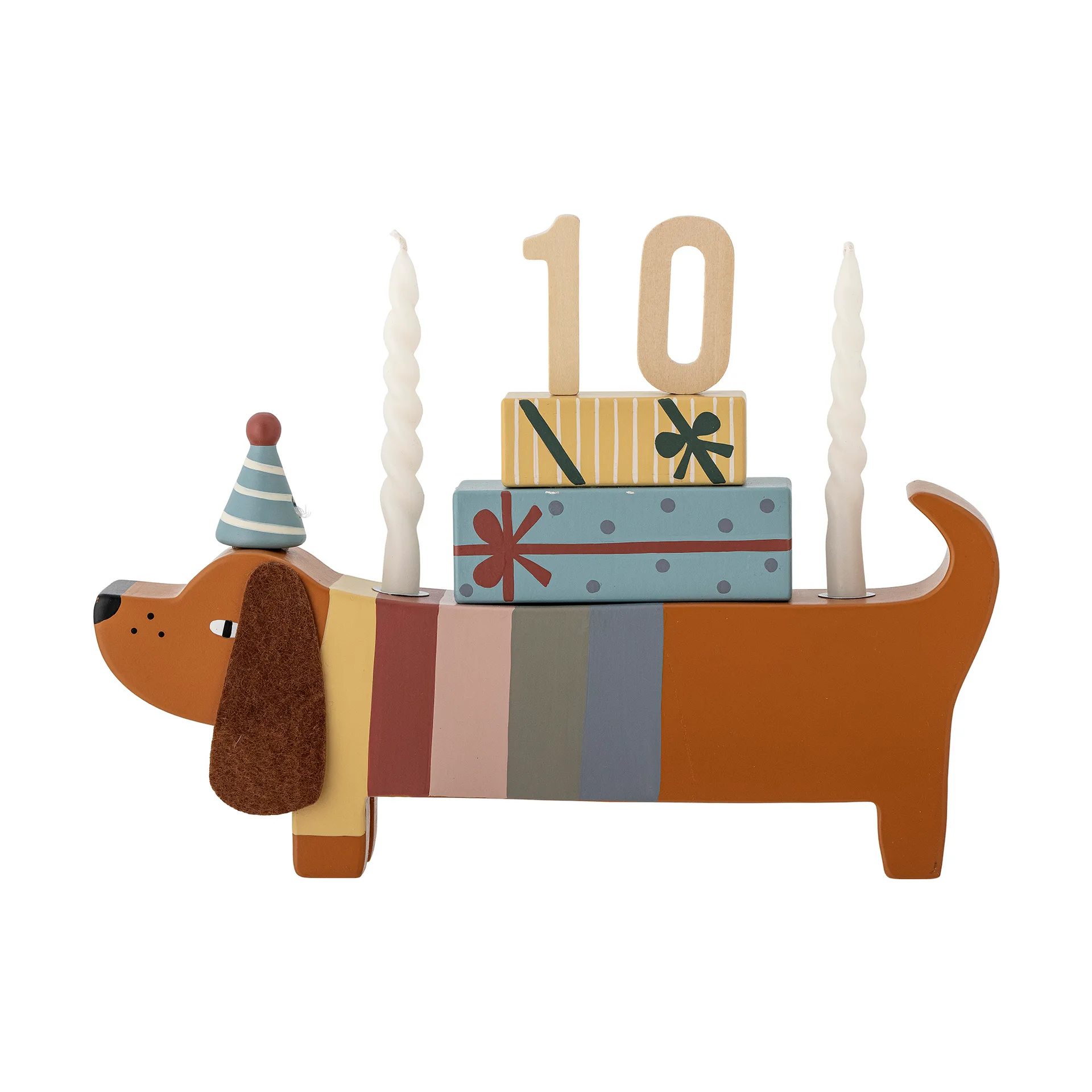 Charlie Birthday decoration 28 cm, Brown-multi Bloomingville