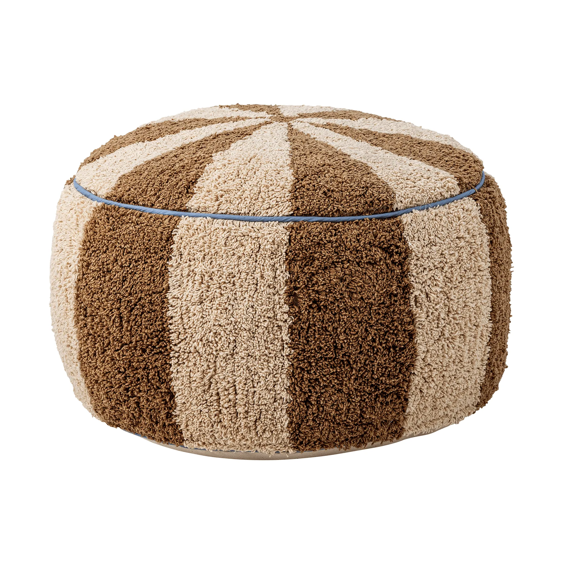 Charoline pouf Ø44 cm, Brown-white-blue Bloomingville