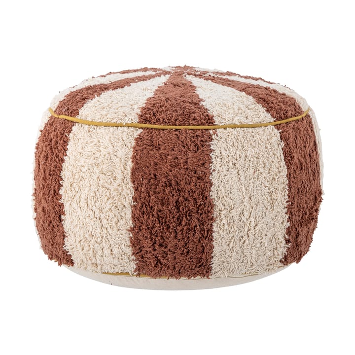 Charoline pouf Ø44 cm - Brown-white - Bloomingville