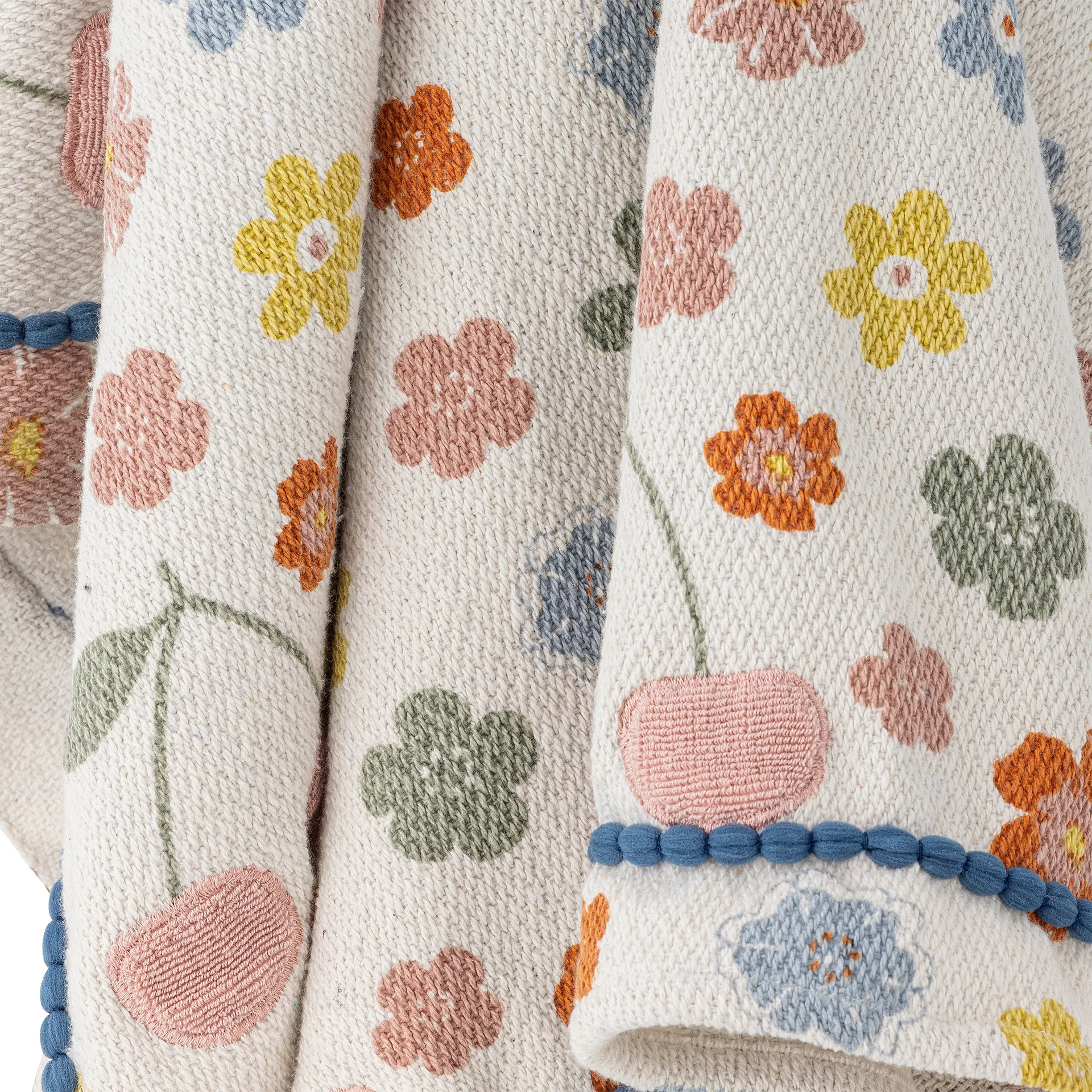 Cherry cotton throw 160x130 cm, Rose Bloomingville