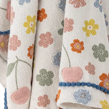 Cherry cotton throw 160x130 cm - Rose - Bloomingville