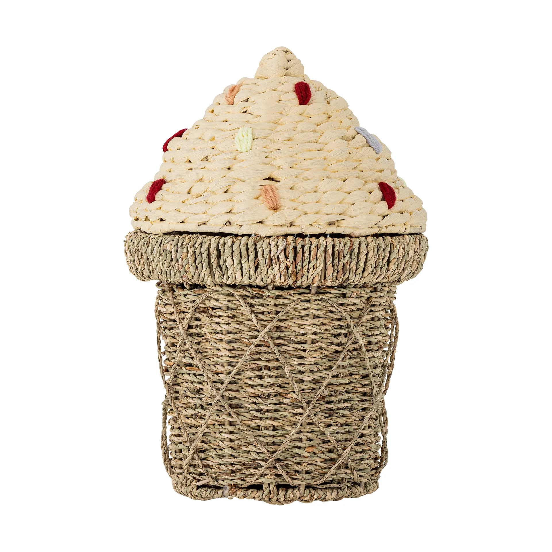 Cillie basket with lid 28x41 cm, Natural Bloomingville