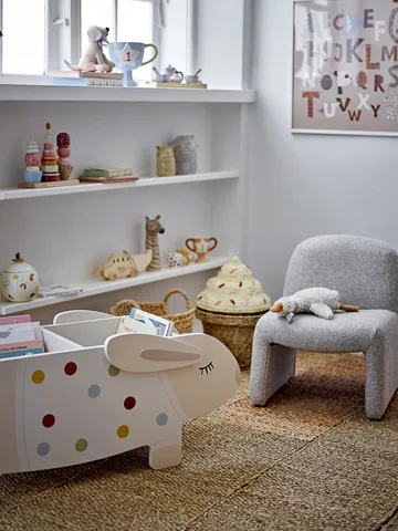 Cillie basket with lid 28x41 cm - Natural - Bloomingville