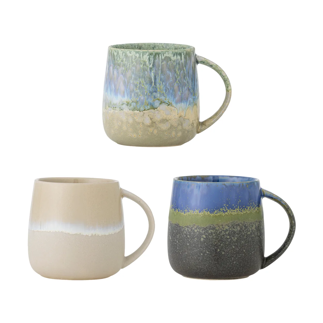 Bloomingville Cloe mug 46 cl 3-piece Blue | Scandinavian Design | Coffee cups | Blue